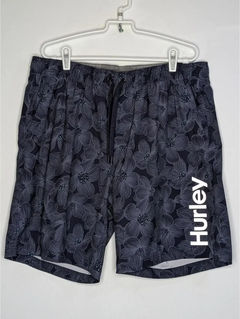 Hurley Blue Grey Floral Swim Trunk XXL